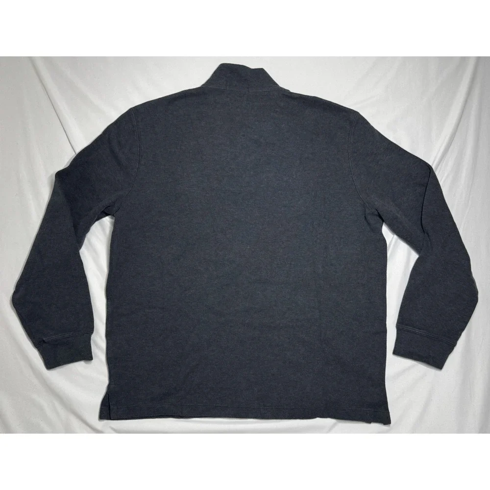 Polo‎ Ralph Lauren Estate Rib Quarter-Zip Pullover Gray Size Large
